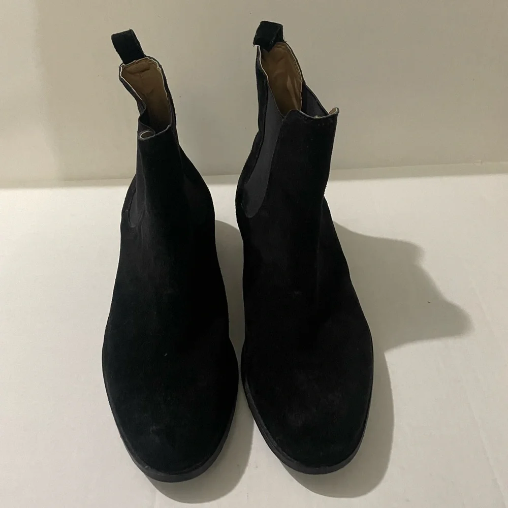 Topman Shoes size 10 (44) black Suede leather Boots - Picture 2 of 8